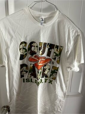 White South Padre Island TX Kids Graphic Tee with Orange Accent